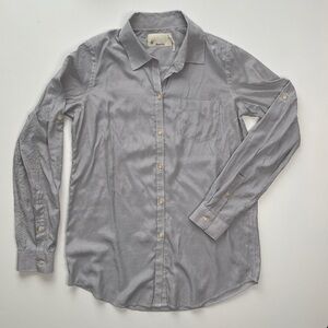 TROVATA Birds of Paradis Shirt Top Amalie Womens Medium Long Sleeve Button Up‎
